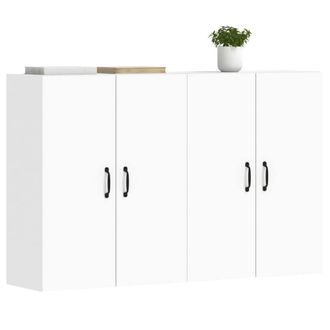 Berkfield Home Wall Mounted Cabinets 2 pcs White Engineered Wood