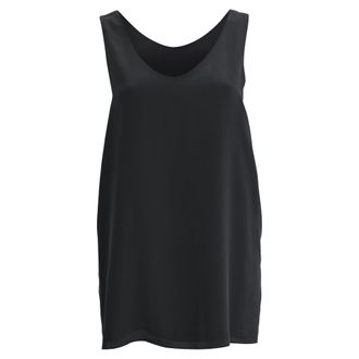 Chlo&eacute; Scoop Neck Tank Top in Black Silk