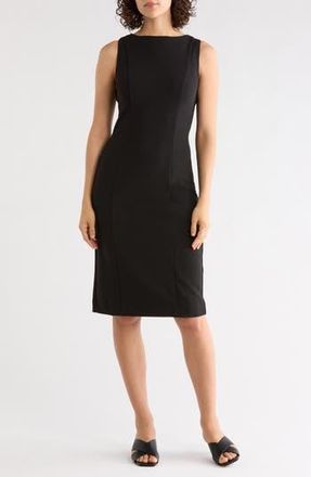 Nordstrom Rack Sleeveless Stretch Crepe Sheath Dress in Black at Nordstrom Rack, Size Xx-Large