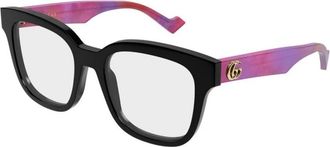 Gucci Glasses, female, Black, Size: 52 MM Square Optical Frame