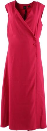 Pinko Maxi Jurk - Dames - Casual kleedjes - Roze - M - Polyester - Kleedjes