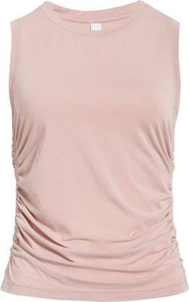Zella Breathe Ruched Tank in Pink Fawn at Nordstrom, Size Xx-Large