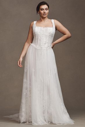 Watters Willowby by Watters Colby Corset Tulle Two-Piece Wedding Gown