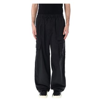 Yohji Yamamoto Heren, Broeken, Zwart, Maat: L Nylon