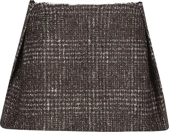 Iro Ilire Textured Plaid Cotton-Blend Mini Skirt