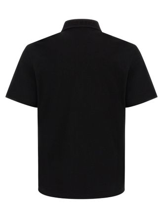 Versace Mens Black Cotton Polo Shirt