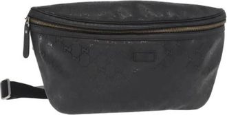 Gucci Pre-owned Belt Bags, female, Black, Size: ONE SIZE Pre-owned Plastic Crossbody Bag