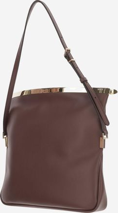 Tod's Womens Calfskin Small Flap Shoulder Bag Brown