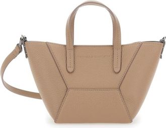 Brunello Cucinelli Duo Beige Mini Bag With Adjustable Shoulder Bag