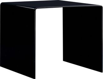 vidaXL Vidaxl - Mesa De Centro De Vidrio Templado Negro 50x50x45 Cm