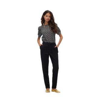 Vero Moda Maya-broek met getailleerde pasvorm voor dames (Zwart)