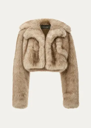 Toccin Bellamy Cropped Faux Fur Coat