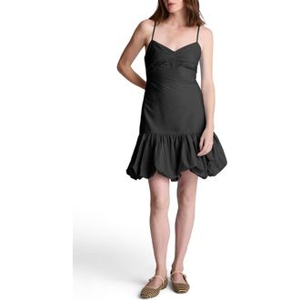 Kenneth Cole Sleeveless Bubble Flounce Minidress in Black at Nordstrom, Size 14