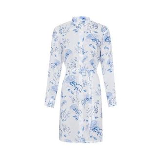 Vilebrequin Viscose Shirt Dress Medusa and Shells in White at Nordstrom, Size Large