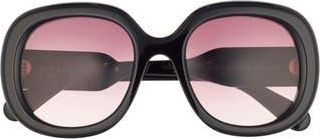 Chlo&eacute; 54mm Square Sunglasses in Black Black Red at Nordstrom Rack