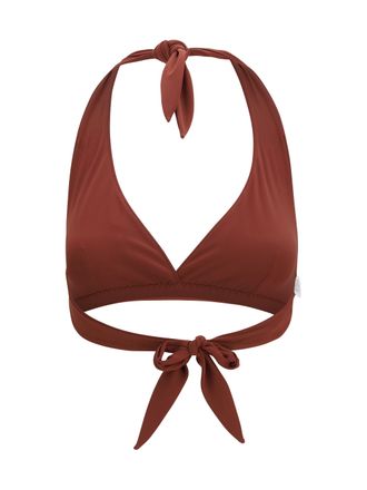 Brunello Cucinelli Womens Triangle Bikini Top Red Pear Polyamide Swimwear Sea Clothing
