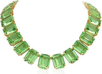 Swarovski Ladies Green Octagon Cut Crystal Millenia Necklace