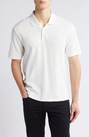 Vince Textured Stretch Cotton Polo in Off White at Nordstrom Rack, Size Medium