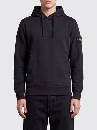 Stone Island Felpa con cappuccio in cotone con tasca a marsupio e fit relaxed