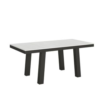 Itamoby Tavolo Allungabile 90x180/284 Cm Bridge Evolution Bianco Frassino Telaio Antracite