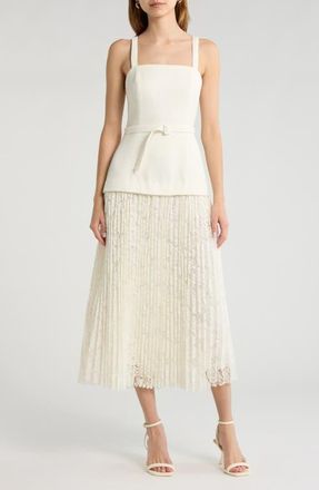 ASTR the Label Caitlin Sleeveless Dress in Ivory at Nordstrom, Size Medium