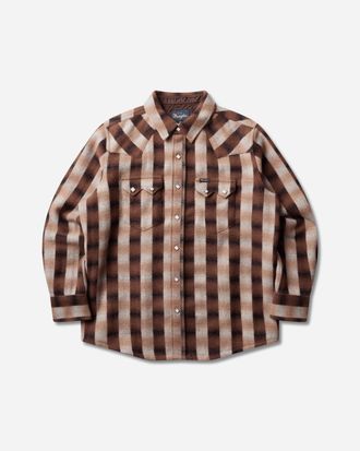 Wrangler Men s Blue Bell Regular Wool Western Shirt Ombre