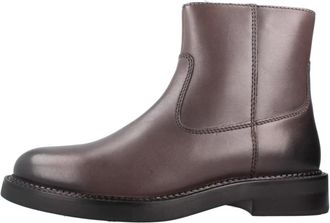 Geox Schoenen, Dames, Bruin, 39 1/2 EU, Leer, Serilda Enkellaarzen