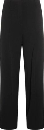 Jean Paul Gaultier Zwarte Broek met Stijgbeugel Sluiting - Dames - Straight fit broeken - Zwart - M - Broeken