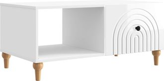 vidaXL Mesa De Caf&eacute; Brillante 90 X 50 X 40 Cm Madera De Ingenier&iacute;a Vidaxl