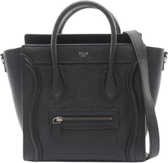Celine Pre-owned Mini Bags, female, Black, Size: ONE SIZE Pre-owned Leather Mini Bag