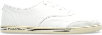 Dolce & Gabbana Sportschoenen - Heren - Sneakers - Wit - 46 EU - Leer - Schoenen