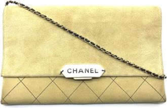 Chanel Pre-owned Leather chanel-bags - Dames - Vintage Handtas - Beige - ONE Size - Vintage