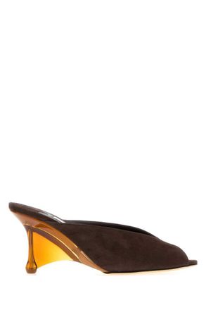 Jimmy Choo London Brown Solid Open Toe Heel