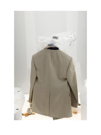 Celine Mens Jacket Colonne Moss Polyester