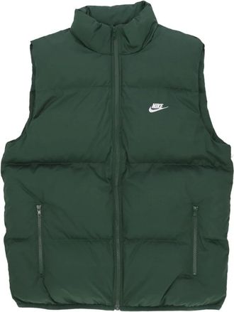 Nike Puffer Vest Donsjas Fir/Wit - Heren - Bodywarmers - Groen - S - Polyester - Fitness