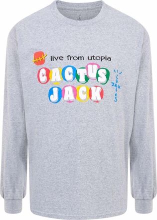 Travis Scott x McDonalds FW22 CJ Live From Utopia L/S T-shirt Grey CJMD-LS131