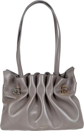 Ferragamo Shoulder Bags, female, Gray, Size: ONE SIZE Soft Bag