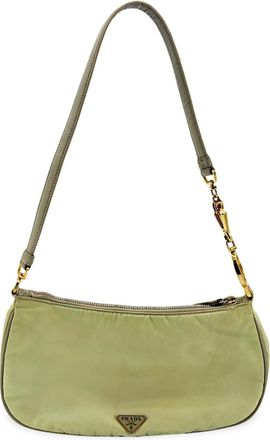 Prada Vintage Nylon Mini Shoulder Bag Light Green