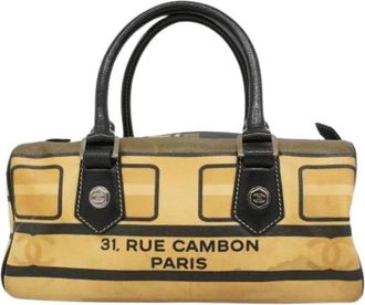 Chanel Pre-owned Handbags, female, Beige, Size: ONE SIZE Pre-owned Vintage PVC Handbag
