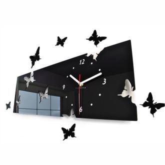 OEM Reloj De Pared Moderno Horizontal Con Mariposas