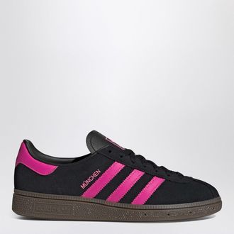 adidas Originals Sneaker M&uuml;nchen in suede nera/fucsia
