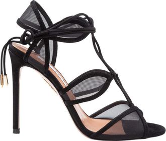 Aquazzura Suede And Mesh Sandal