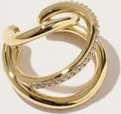 Otiumberg Pave Spiralis Ear Cuff in Yellow Toned Gold at Nordstrom