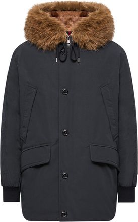 Moncler Moncler Brevanth Hooded Down Parka, Men, Blue, Size: 0