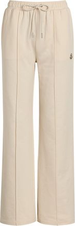 Moncler Pintuck Straight-leg Cotton Sweatpants - Cream - XS (UK 8 / XS)