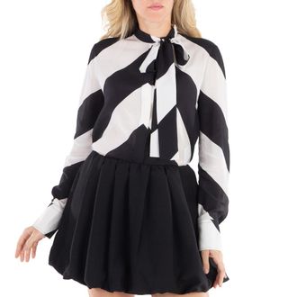 Valentino Garavani Crepe De Chine Strhype Shirt, Brand Size 40 (US Size 4)