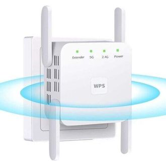 OEM Repetidor Extensor Wifi Para Uso Dom&eacute;stico Y Exterior, Super Booster 1200mbps (6000 Pies Cuadrados), Wifi De Doble Banda De 2.4 Y 5ghz, Se&ntilde;al Wps, Fue