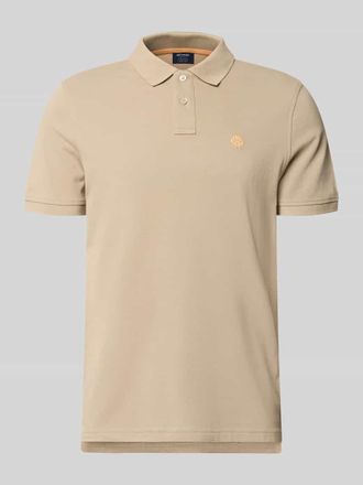 Mc Neal Slim Fit Poloshirt mit Label-Stitching in Mud, Gr&ouml;&szlig;e XXXL