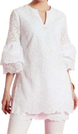 Tyler B&ouml;e Christa Eyelet Tunic Top In White
