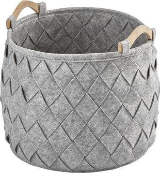 Aquanova Grosser Design Aufbewahrungskorb Amy ø 35 x 30 cm - Hellgrau